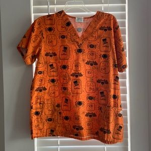 Halloween scrub top